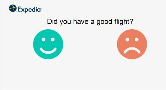 Expedia Travel survey invitation email example