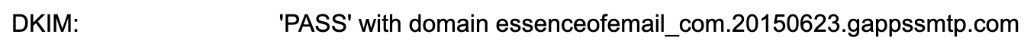 DKIM PASS with Google default SMTP signing domain